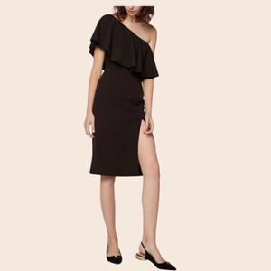 Fame AND Partners One Shoulder Ruffle Mini Dress Size 12 NWT